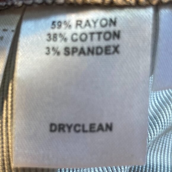 Loft SZ 6 Abstract print chocolate & lilac pencil skirt classic artsy essential - Picture 5 of 6